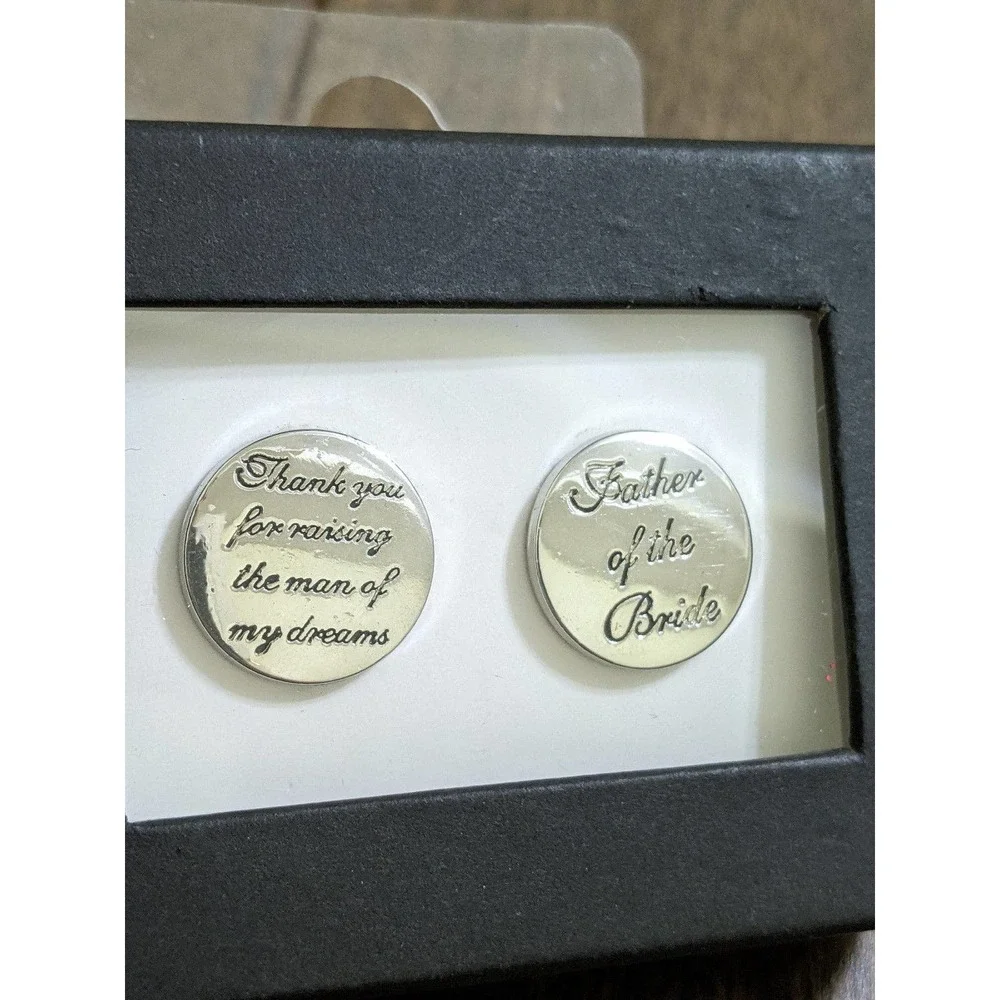 new father of the bride cufflinks thank you man dreams wedding day